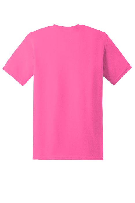 5000 Gildan 5.3-ounce 100% Cotton T-Shirt Safety Pink