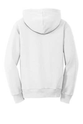 PC850YH Port & Company Youth Fan Favorite Fleece Pullover Hooded Sweatshirt White
