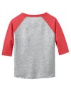 RS3330 Rabbit Skins 4.5-ounce CrewNeck T-Shirt Vintage Heather/ Vintage Red