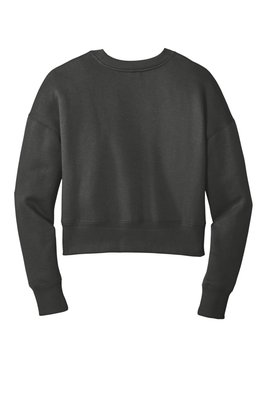 DT1105 District Women's Perfect Weight Fleece Cropped Crew Charcoal