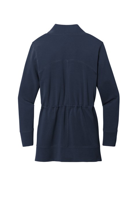 LK825 Port Authority Ladies Microterry Cardigan River Blue Navy