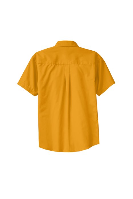 S508 Port Authority Short Sleeve Easy Care Shirt Athletic Gold/ Light Stone