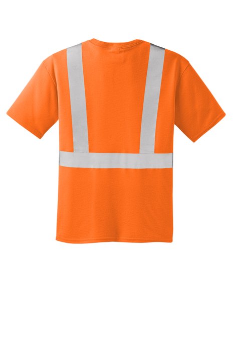 CS401 CornerStone 5.9-ounce 100% Polyester T-Shirt Safety Orange/ Reflective