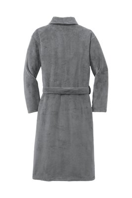 R102 Port Authority Plush Microfleece Shawl Collar Robe Deep Smoke