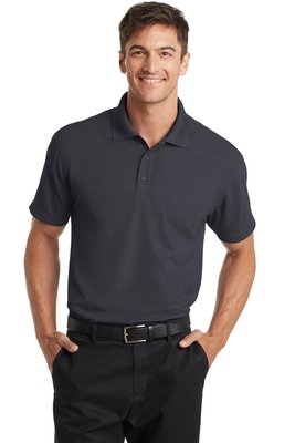 K572 Port Authority 4.28-ounce Dry Zone Grid Polo Battleship Grey