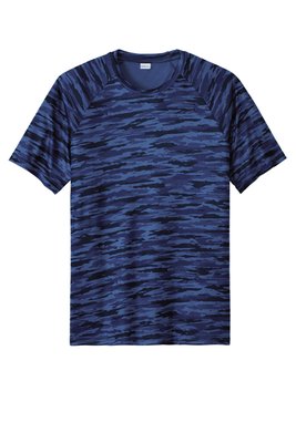 ST375 Sport-Tek Drift Camo Tee True Royal