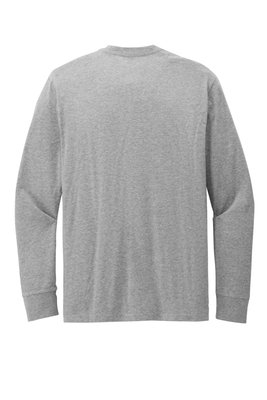 DT109 District Perfect Blend CVC Long Sleeve Tee Light Heather Grey