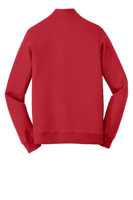 PC850Q Port & Company Fan Favorite Fleece 1/4-Zip Pullover Sweatshirt Bright Red