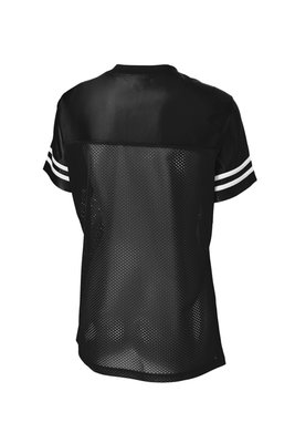LST307 Sport-Tek Extra Light Weight 100% Polyester T-Shirt Black/ White
