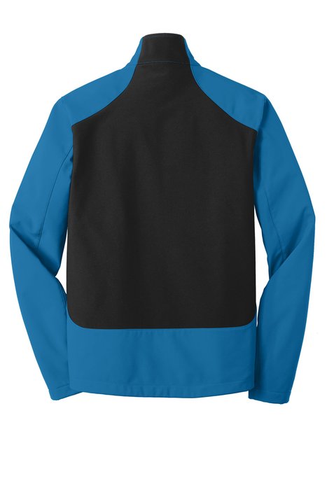 J336 Port Authority Back-Block Soft Shell Jacket Imperial Blue/ Black