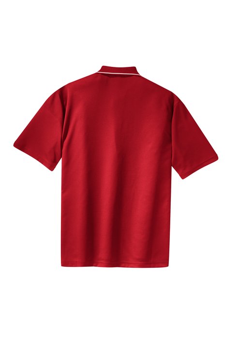 K467 Sport-Tek 3.8-ounce Dri-Mesh Polo with Tipped Collar and Piping Red/ White