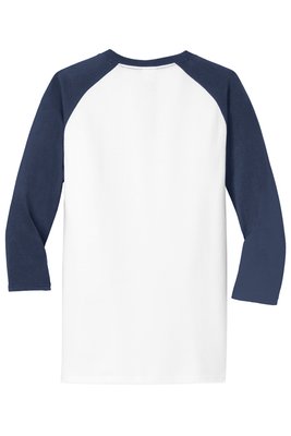 PC55RS Port & Company 5.5-ounce T-Shirt White/ Navy
