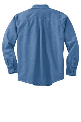 S600 Port Authority Long Sleeve Denim Shirt Faded Denim