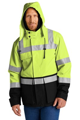 CSJ502 CornerStone ANSI 107 Class 3 Waterproof Ripstop 3-In-1 Parka Safety Yellow