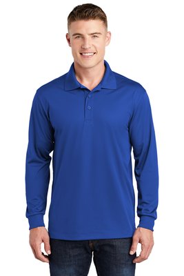 ST657 Sport-Tek 3.8-ounce Long Sleeve Micropique Sport-Wick Polo True Royal