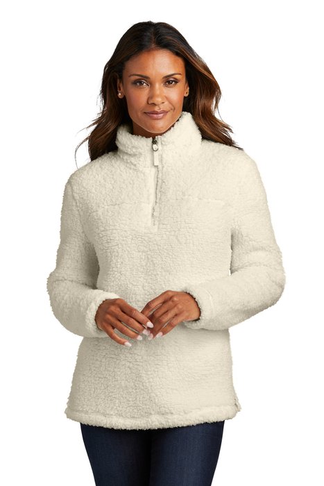 L130 Port Authority Ladies Cozy 1/4-Zip Fleece Marshmallow