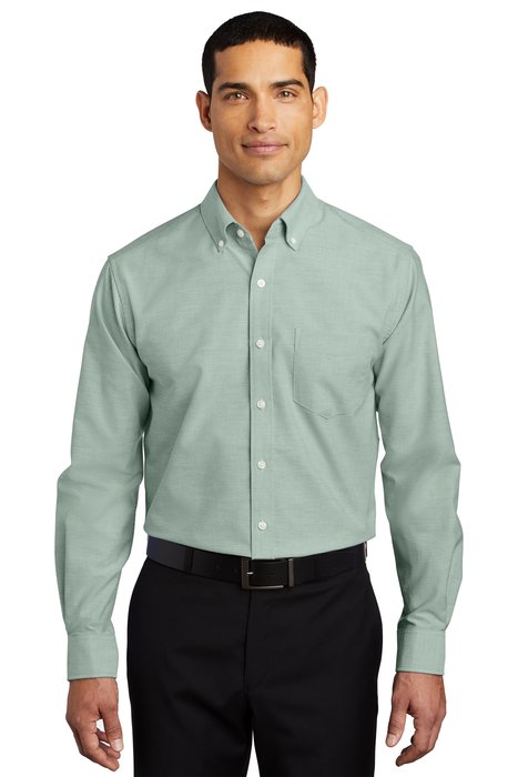 S658 Port Authority SuperPro Oxford Shirt Green