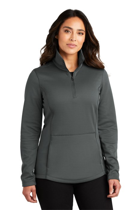 L804 Port Authority Ladies Smooth Fleece 1/4-Zip Graphite