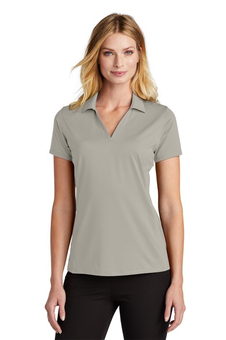 LK398 Port Authority Ladies Performance Staff Polo Silver