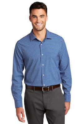 W680 Port Authority City Stretch Shirt True Blue/ White