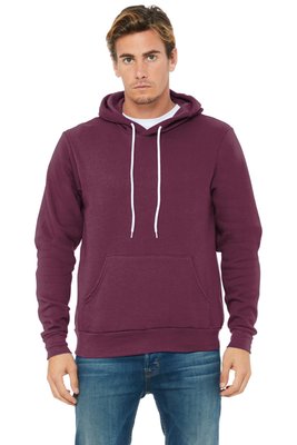 BC3719 BELLA+CANVAS Unisex Sponge Fleece Pullover Hoodie Maroon
