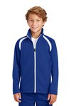 YST90 Sport-Tek Youth Tricot Track Jacket True Royal/ White
