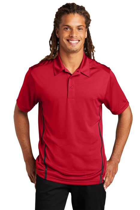 ST620 Sport-Tek 4.7-ounce Contrast PosiCharge Tough Polo Deep Red/ Black