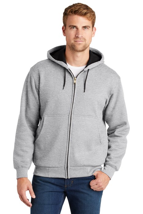 CS620 CornerStone Heavyweight Full-Zip Hooded Sweatshirt with Thermal Lining Athletic Heather