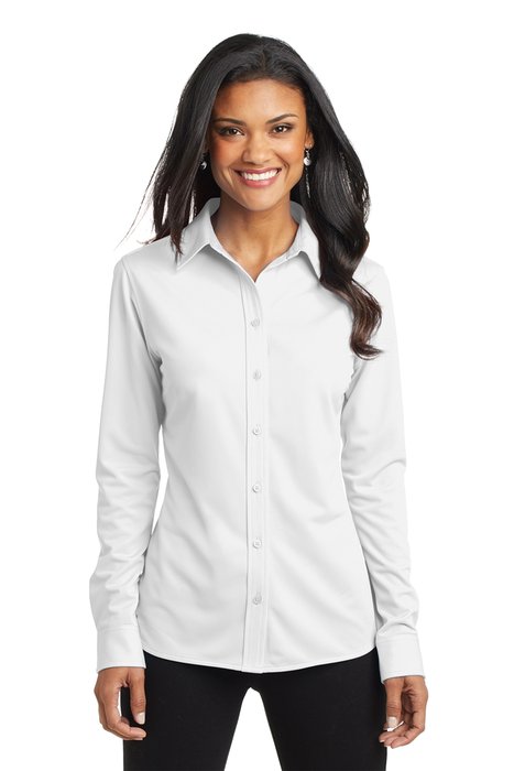L570 Port Authority 3.8-ounce Ladies Dimension Knit Dress Shirt White