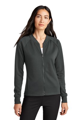 MM3001 MERCER+METTLE Women's Double-Knit Bomber Anchor Grey
