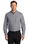 W644 Port Authority Broadcloth Gingham Easy Care Shirt Black/ White