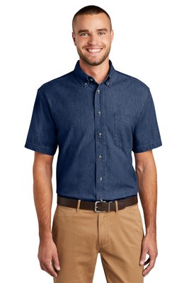 SP11 Port & Company - Short Sleeve Value Denim Shirt Ink Blue