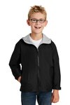 YJP56 Port Authority Youth Team Jacket Black/ Light Oxford