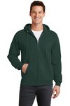 PC78ZH Port & Company Core Fleece Full-Zip Hooded Sweatshirt Dark Green