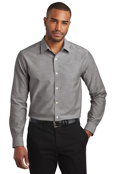 S661 Port Authority Slim Fit SuperPro Oxford Shirt Black