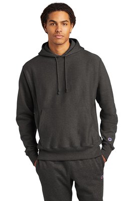S101 Champion Reverse Weave Hooded Sweatshirt Charcoal Heather