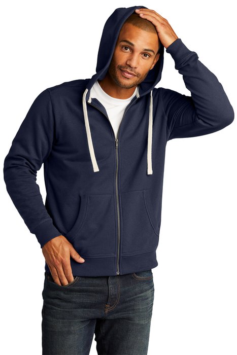 DT8102 District Re-Fleece Full-Zip Hoodie True Navy