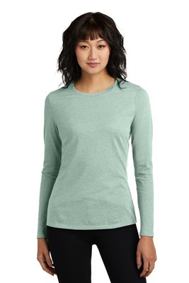 DT110 District Women's Perfect Blend CVC Long Sleeve Tee Heathered Dusty Sage
