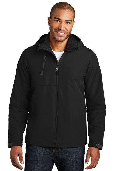 J338 Port Authority Merge 3-in-1 Jacket Deep Black