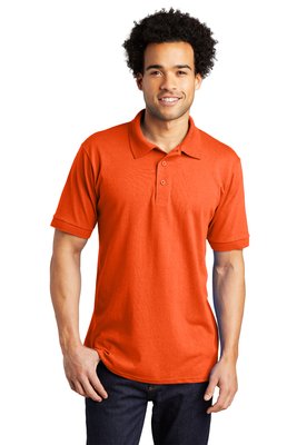 KP55T Port & Company 5.5-ounce Tall Core Blend Jersey Knit Polo Safety Orange
