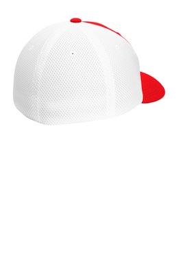 STC40 Sport-Tek Flexfit Air Mesh Back Cap True Red/ White
