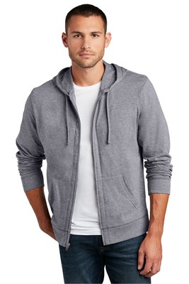 DT1100 District Jersey Full-Zip Hoodie Dark Heather Grey