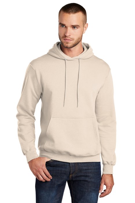 PC78H Port & Company Core Fleece Pullover Hooded Sweatshirt Natural