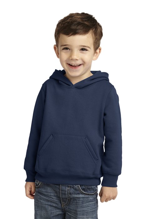 CAR78TH Port & Company Toddler Core Fleece Pullover Hooded Sweatshirt Navy