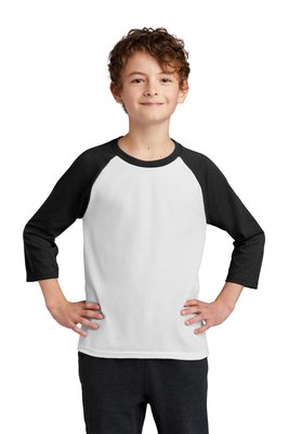 PC55YRS Port & Company 5.5-ounce T-Shirt White/ Jet Black