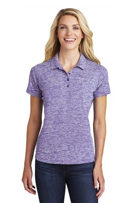 LST590 Sport-Tek 4.1-ounce Ladies PosiCharge Electric Heather Polo Purple Electric