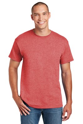 8000 Gildan - DryBlend 50 Cotton/50 Poly T-Shirt Heather Sport Scarlet