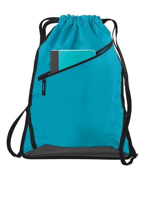 BG616 Port Authority Zip-It Cinch Pack Tropic Blue/ Black