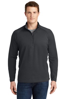 ST850 Sport-Tek Sport-Wick Stretch 1/2-Zip Pullover Charcoal Grey