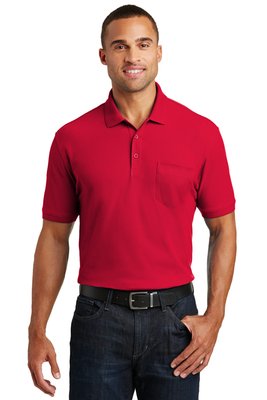K100P Port Authority 4.4-ounce Core Classic Pique Pocket Polo Rich Red